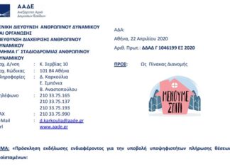 Πρόσκληση για θέση Προϊσταμένου α) Διεύθυνσης Νομικής Υποστήριξης και β) Διεύθυνσης Φορολογικής Συμμόρφωσης