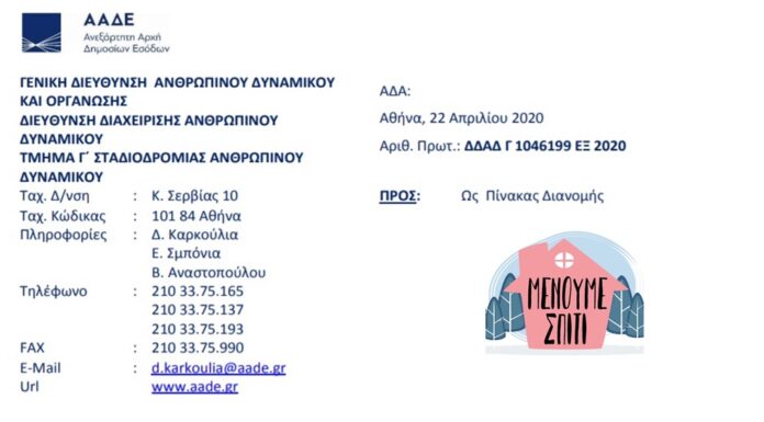 Πρόσκληση για θέση Προϊσταμένου α) Διεύθυνσης Νομικής Υποστήριξης και β) Διεύθυνσης Φορολογικής Συμμόρφωσης