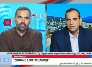 Μενέλαος Παπαποστόλου στην TV100: “Ζητάμε 2.000 προσλήψεις εφοριακών”
